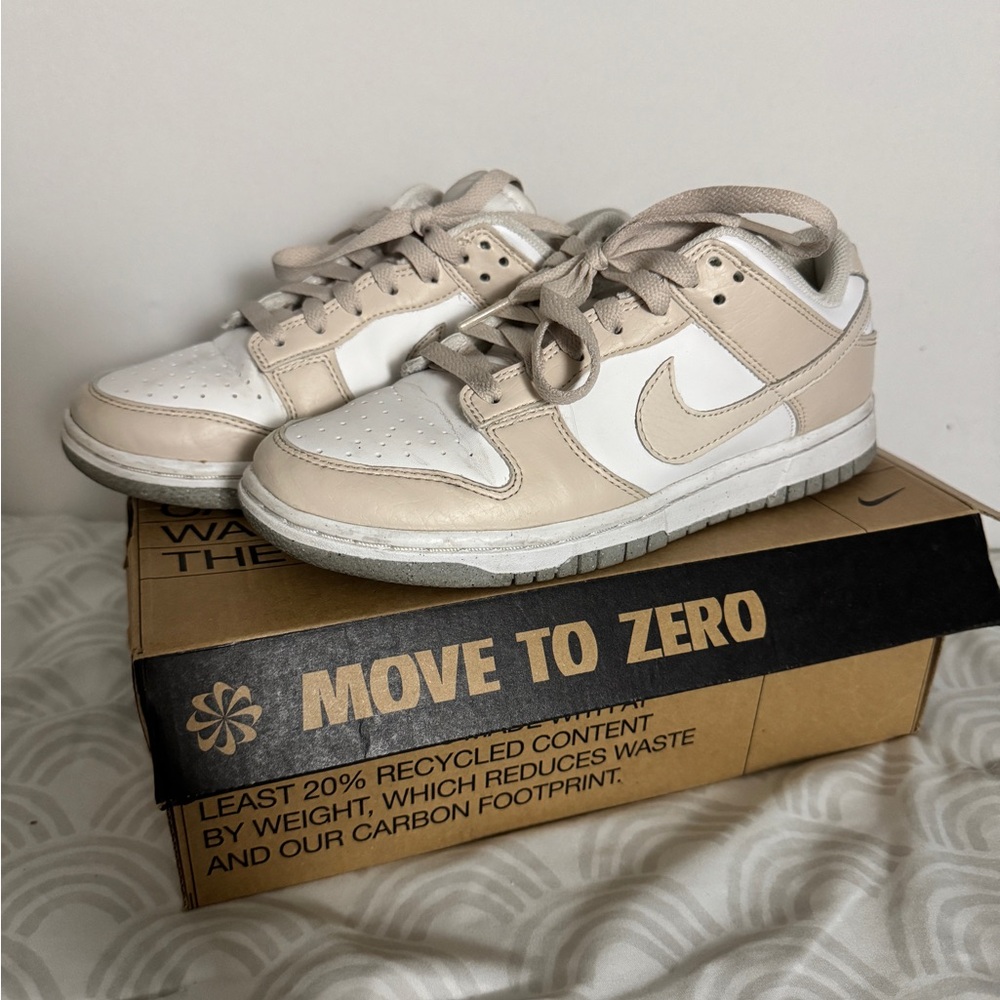 Nike Dunk Low in White and Light Orewood